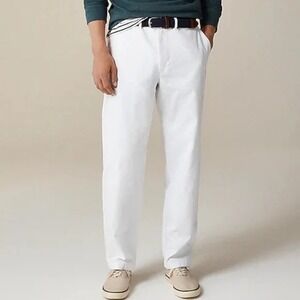 NWT!! Men's J. CREW Classic Chino Pants Jeans Solid White Size 34 x 32 34W 32L